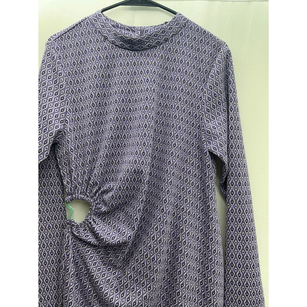 Zara Purple Geometric Midi Dress - Picture 2 of 5